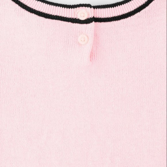 Gymboree Chic Pink & Black Long Sleeve Toddler Sweater Dress with Complimentary - Picture 6 of 9